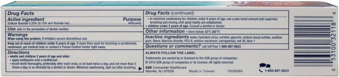 Aquafresh Cavity Protection Tube Cool Mint, 5.6 Ounce (Pack of 6)