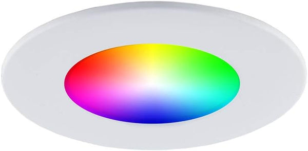 BAZZ Smart Home 4-in Wi-Fi RGB Tunable Slim Disk LED Recessed Fixture Kit-White 1 Count (Pack of 1)
