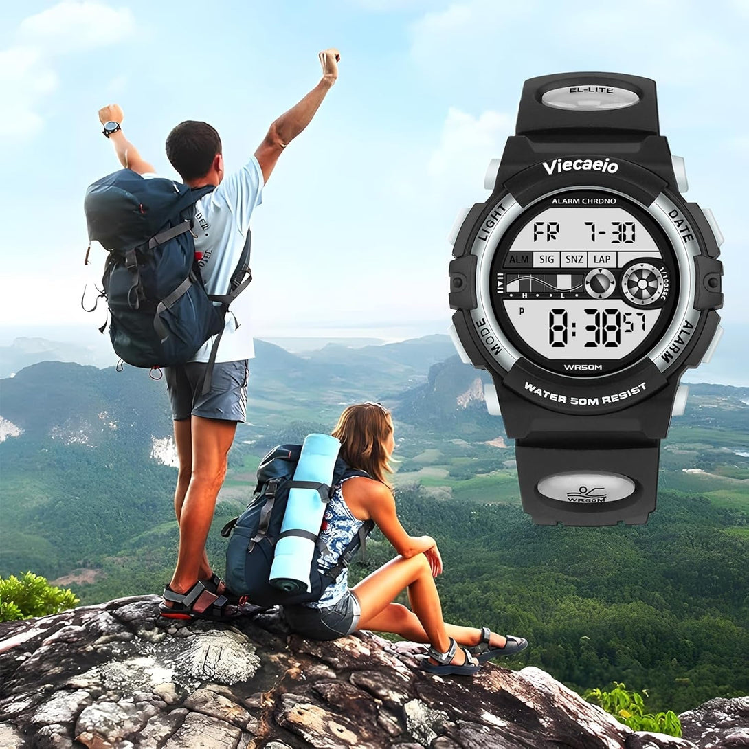 Kids Digital Watch for Boys Girls, Waterproof LED Colorful Lights Sports Watch Suitable for 5-17 Years Old Teenagers (With Gift Box)