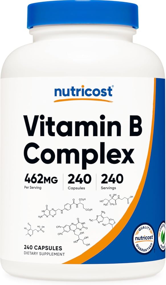 Nutricost Vitamin B Complex 462Mg, 240 Capsules - with Vitamin C - Energy Complex