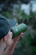 Water Bottle - 32 Oz, Wide Mouth, Premium Stainless Steel Bottle with Grip Cap, Double Walled Vacuum Insulated, Thermo Mug, Metal Flask, Leak