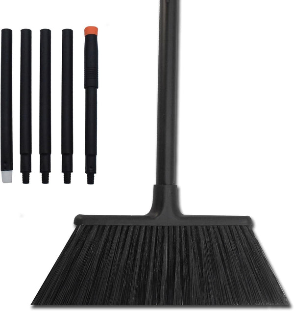54 Inch Long Metal Handle Household Broom - Adjustable Heavy-Duty Broom for Indoor and Outdoor Cleaning, Suitable for Homes, Garages, Kitchens, Bathrooms, Malls, Offices, and Yards