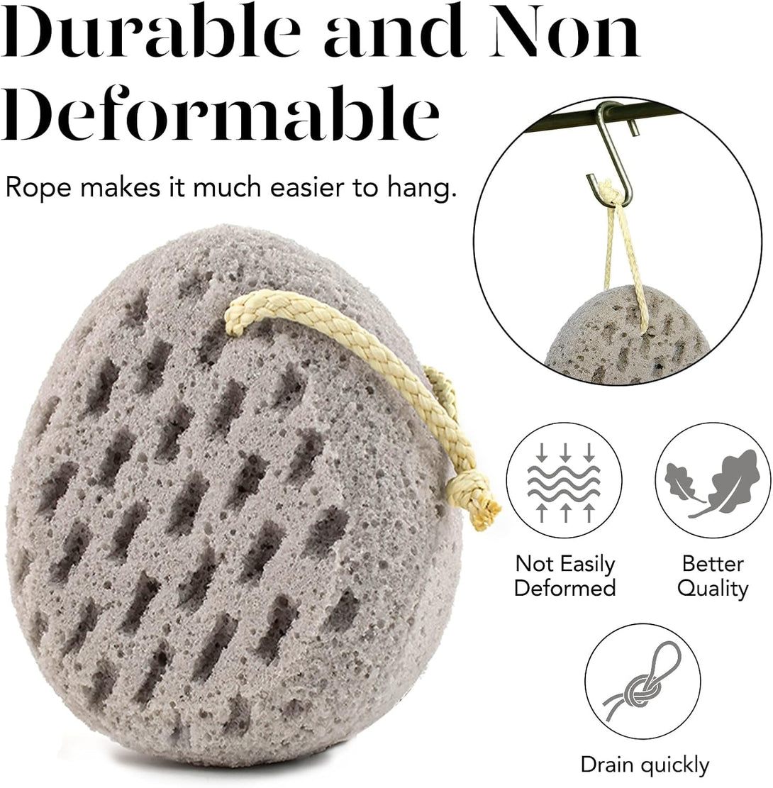 BAIMEI Bath Sponge, Sponge Loofah Body Scrubber, Shower Pouf Cleaning Loofahs Sponge, Shower Use Sponge (Pink Grey)