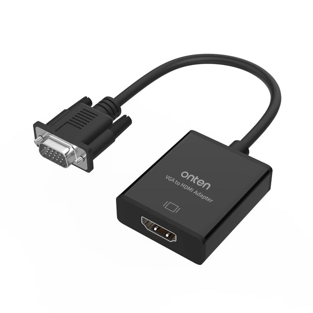 ONTEN VGA to HDMI, 1080P VGA to HDMI Adapter (Male to Female) for Computer, Desktop, Laptop, PC, Monitor, Projector, HDT