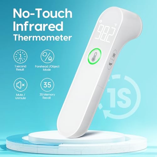 Thermometer for Adults and Kids, Fast Accurate Baby Thermometer, Fever Alarm & Mute Mode, Baby Essentials - Lifetime Sup
