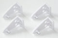 Cutelec 8Pcs Hold down Bracket Bottom Rail Hold Clips White Plastic on 1Inch Mini Blinds