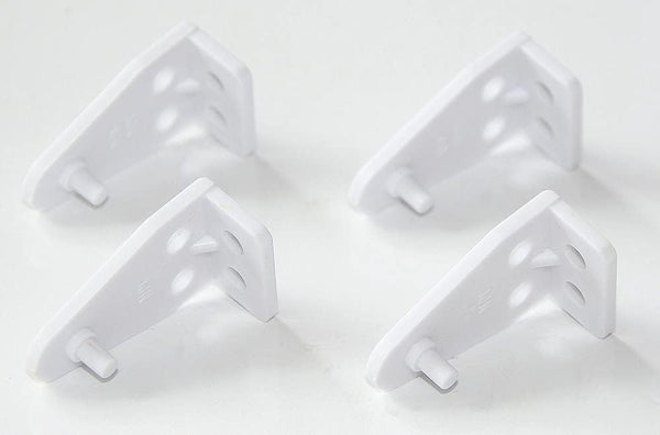 Cutelec 8Pcs Hold down Bracket Bottom Rail Hold Clips White Plastic on 1Inch Mini Blinds