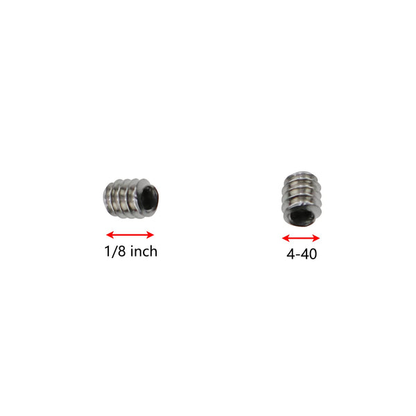 25Pcs 4-40 X 1/8" Allen Head Hex Hexagon Socket Set Screws Stainless Steel Cup Point Grub Screw Set Bolt with 1 Piece Hex Key Wrench