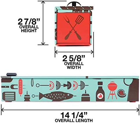 Chicwrap BBQ Tools Refillable Foil Dispenser - Includes 12"X 30' Roll of Professional Aluminum Foil - Reusable Dispenser W/Slide Cutter - Ideal