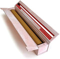 Chicwrap Rose Marble Parchment Paper Dispenser - Includes 15"X 33' (42 Sq. Ft) Roll Unbleached Baking, Cooking & Culinary Paper - Reusable
