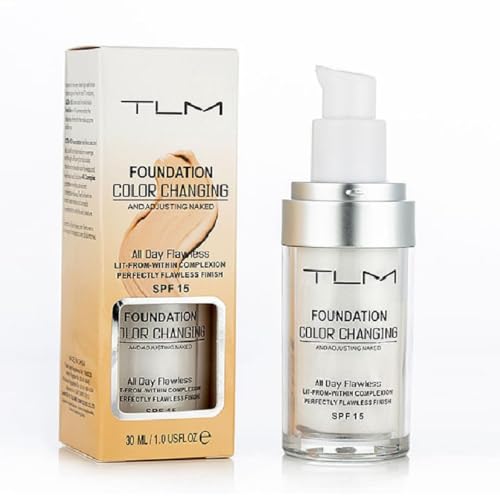 TLM Colour Changing Foundation - Flawless Coverage, Lightweight Formula, Adapts to Skin Tone, Hides Wrinkles & Lines, Hydrating & Long-Lasting, BB