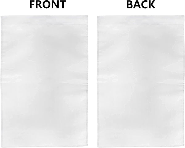 DEAYOU 36 Pack Sublimation Blank Garden Flags, DIY White Lawn Flags Polyester Banners for Outdoor, Courtyard, Party, Home, School, 12" X 18