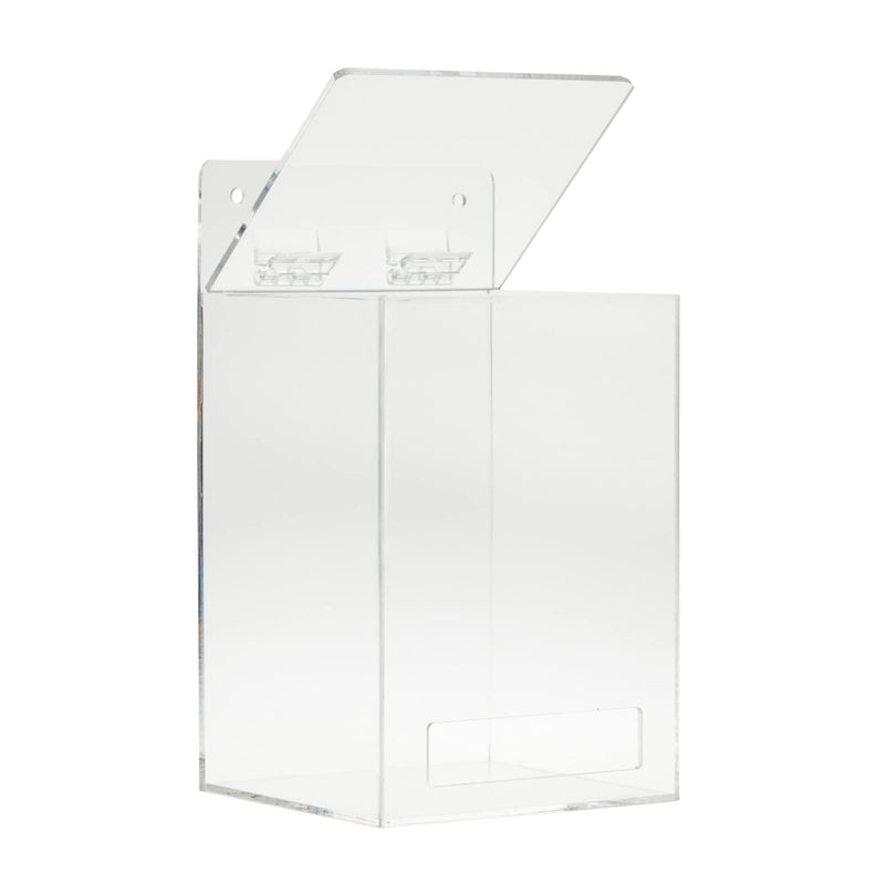 Okuna Outpost Acrylic Wall Mount Dispenser for Gloves, Shoe Covers, Hairnet Holder, Beard Nets Storage (5 X 4.5 X 8.5 In)