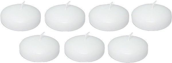 D'Light Online Large White Floating Candles 3 Inch Wax Discs for Events, Weddings, Spa, Home Decor, Special Occasions, Cylinder Vases,