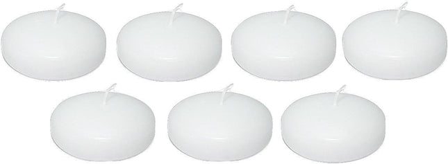 D'Light Online Large White Floating Candles 3 Inch Wax Discs for Events, Weddings, Spa, Home Decor, Special Occasions, C
