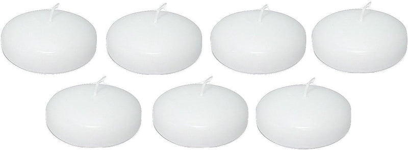 D'Light Online Large White Floating Candles 3 Inch Wax Discs for Events, Weddings, Spa, Home Decor, Special Occasions, Cylinder Vases,