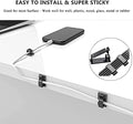 N NOROCME Cord Management Organizer Kit 4 Cable Sleeve Split with 41Self Adhesive Clips Holder, 10Pcs and 2 Roll Self Tie 100 Fastening Ties for