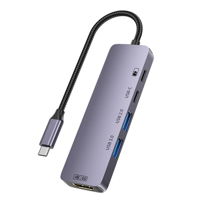 USB C HUB,USB C to 4K60Hz HD Multi-Port Adapter,1 USB 3.0,1 USB 2.0 and 1 5Gbps Type-C Data Ports,Usb C Splitter with 4K
