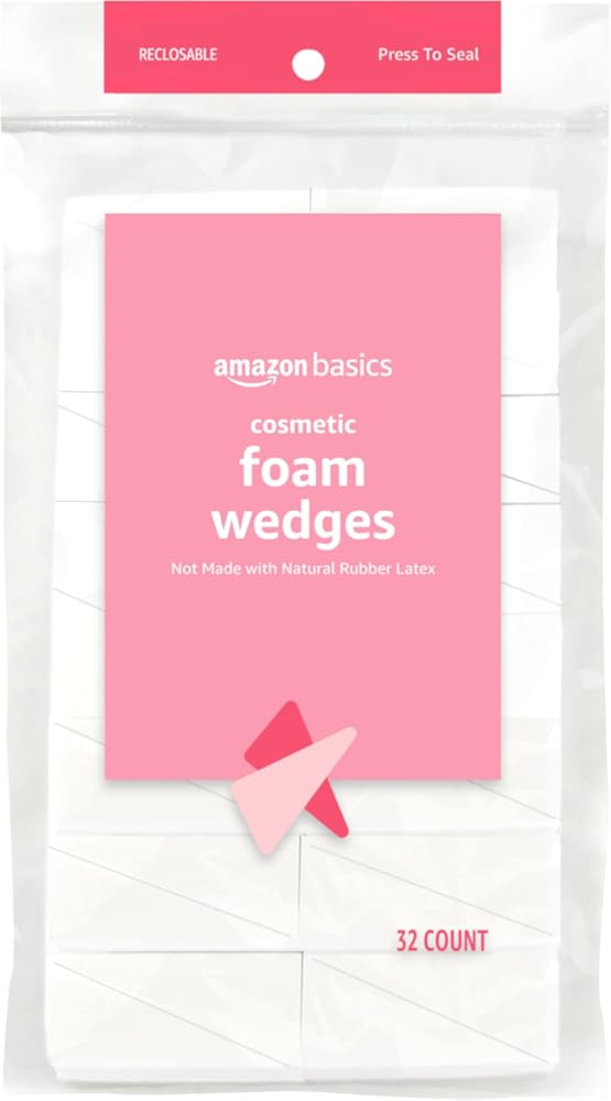Amazon Basics Cosmetic Foam Wedges for Makeup, 32 Count