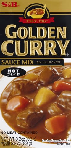 S&B, Golden Curry Sauce Mix, Hot, 3.2 Oz