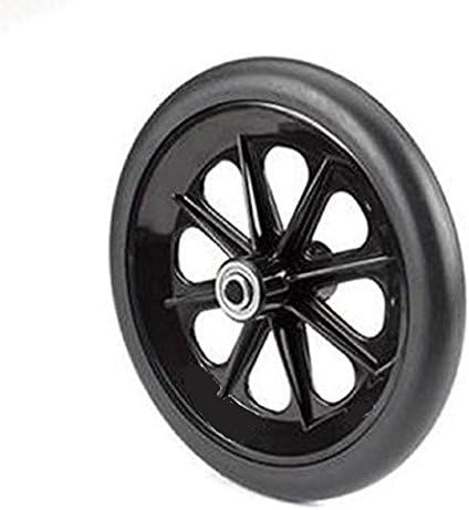 Wheel Replacement for Wheelchairs, 8 Inch by 1 Inch Black (2)