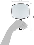 Forpro Professional Collection Premium Hand Mirror with Handle, 6.3" W X 9.6" L, Multi-Purpose Handheld Mirror with Distortion-Free Reflection, Black
