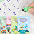 4 Pc Magic Grooved Writing Practice for Kids -Reusable Handwriting Practice Book,Magic Copybooks for Kids,Grooved Writing Books for Kids 3-5