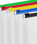 Staples 344890 Poly Zip Envelopes Letter Size Clear with Assorted Zippers 5/PK