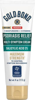 Gold Bond Multi-Symptom Psoriasis Relief Cream, 4 Oz., for Itchy, Irritated & Scaling Skin