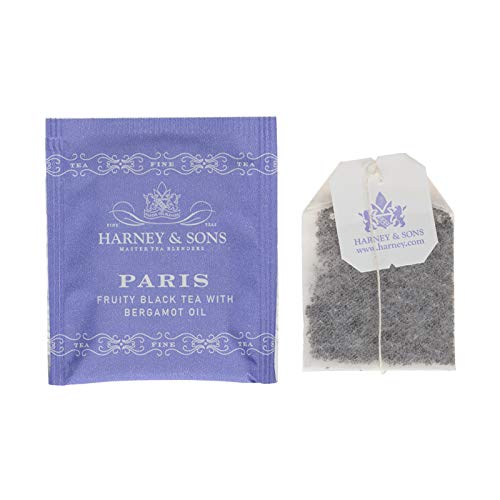 Harney & Sons Paris Tea, Fruity Black Tea with Bergamot, 50 Teabags