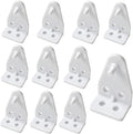 Cutelec 8Pcs Hold down Bracket Bottom Rail Hold Clips White Plastic on 1Inch Mini Blinds