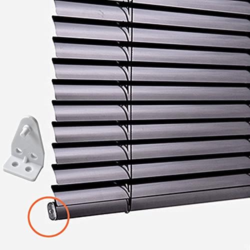 Cutelec 8Pcs Hold down Bracket Bottom Rail Hold Clips White Plastic on 1Inch Mini Blinds