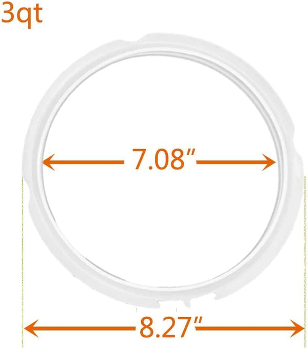 Sealing Ring Fits 3 Qt Instant Pot Mini- Replacement Silicone Gasket Seal Rings for 3 Quart Instapot Pressure Cooker Insta Pot Accessories Parts