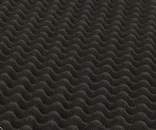 Bookishbunny Self Adhesive High Density Acoustic Foam Egg Crate Panel Studio Foam Wall Panel 39" X 78" (1.5" Black)