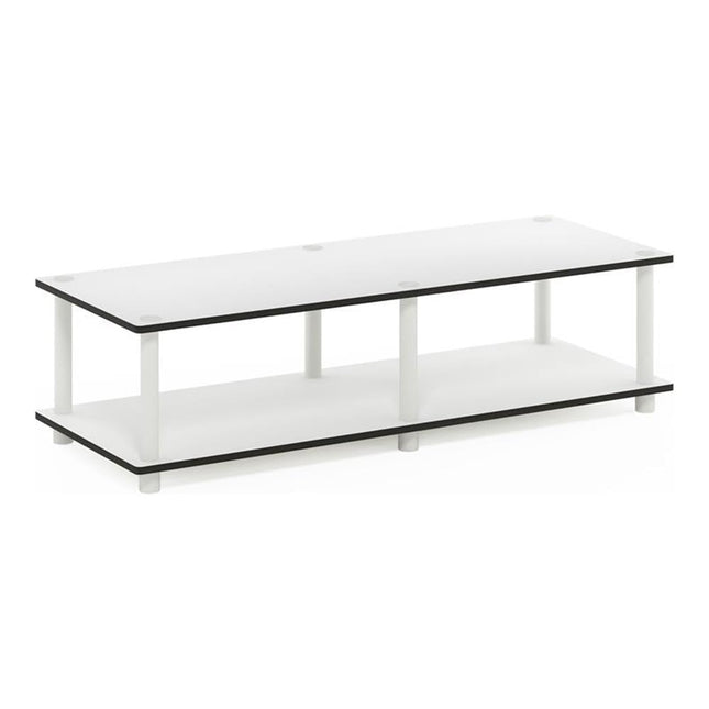 Furinno Just No Tools Wide TV Stand, White