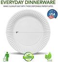 Stock Your Home 9-Inch Paper Plates Uncoated, Everyday Disposable Plates 9" Paper Plate Bulk, White, 300 Count