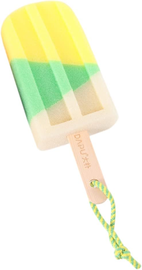 2Pcs Ice Cream Shaped Bath Ball Soft Bathing Towel Creative Bath Flower Shower Body Rubbing Towel Random Style Exfoliating Bath Sponge Body Sponge