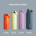 Stanley Iceflow Flip Straw 2.0 Water Bottle 24 Oz | Built-In Straw for Travel and Sports | Lightweight and Leak Resistant | Insulated Stainless