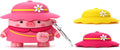 3D Cute Chic Cartoon Kids Teens Boys Girls Women Lovely Stylish Cross Body Bag Piglet Shape with Three Hats Soft Case for Airpod Pro 2019/Airpod