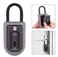 Key Lock Box,Realtor Key Lock Box Safe Lockbox 10-Digit Push Button Combination Safe Vault - Portable Outdoor Stor a Key - Door Handle or Fence Mount.