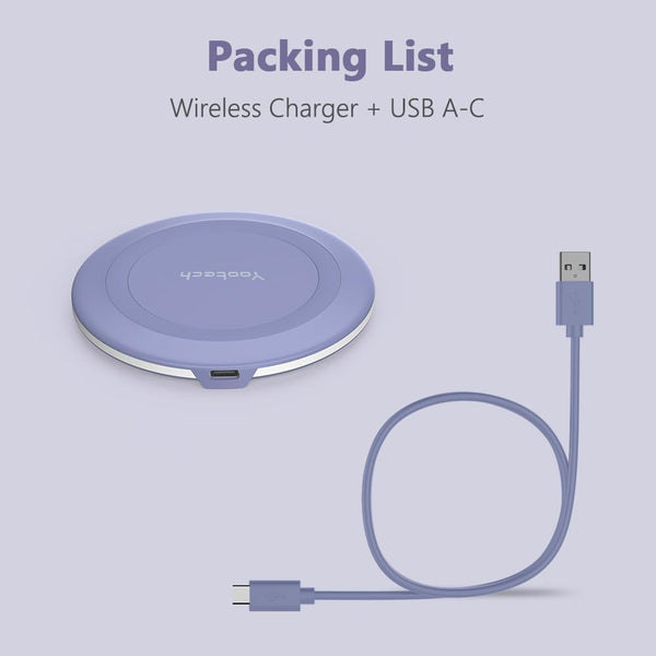 Yootech Wireless Charger,10W Max Fast Wireless Charging Pad Compatible with Iphone 16E/16/16 Plus/16 Pro Max/15/14/13/Se 2022/12/11/X/8,Samsung