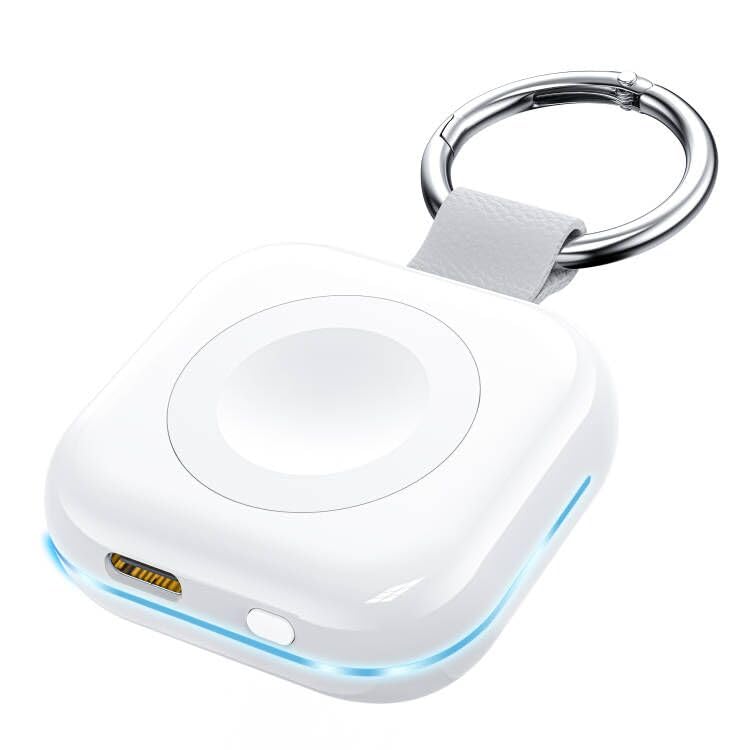 HUOTO Portable Watch Charger for Apple Watch Series 9,Portable Magnetic Iwatch Charger 1200Mah Power Bank Mini Purse Items Fast Keychain Charging