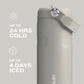 Stanley Iceflow Flip Straw 2.0 Water Bottle 24 Oz | Built-In Straw for Travel and Sports | Lightweight and Leak Resistant | Insulated Stainless