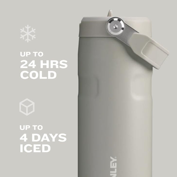 Stanley Iceflow Flip Straw 2.0 Water Bottle 24 Oz | Built-In Straw for Travel and Sports | Lightweight and Leak Resistant | Insulated Stainless