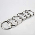 KINGFOREST 100-Pack Split Key Rings (1 Inch/25Mm) - Silver Nickel Metal Keychain Rings for Keys, DIY Crafts, Bags & Accessories - Durable Bulk