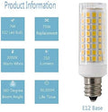 E12 LED Light Bulb, Dimmable E12 Candelabra Base Light Bulbs, 70-75W Equivalent 750 Lumens, 4 Packs for Chandelier, Ceiling Fan, Desk Lamp (Warm