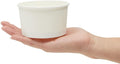 Juvale 100 Pack Disposable Paper Ice Cream Cups, Dessert Bowls for Sundae Bar, Frozen Yogurt (White, 8 Oz) - Ice Cream Sundae Bar Supplies
