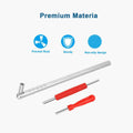 Riseuvo Stem Puller and Installer - 10Pcs TR412, 6Pcs TR413, 6Pcs TR414 Short Rubber Tire Valve Stems, 4 Way and Single Head Valve Core Remover Tool