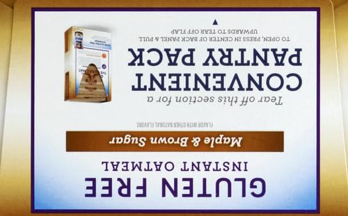 Quaker Instant Oatmeal, Gluten Free, Maple & Brown Sugar, Heart Healthy Oatmeal, Individual Packs, 1.51 Oz (Pack of 8)
