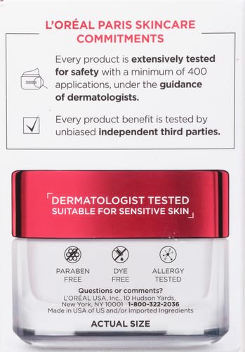 L'OrÃ©al Paris Revitalift Anti-Wrinkle and Firming Face Moisturizer with SPF 25, Pro-Retinol and Centella Asiatica, Paraben Free, 1.7 Oz (Packaging